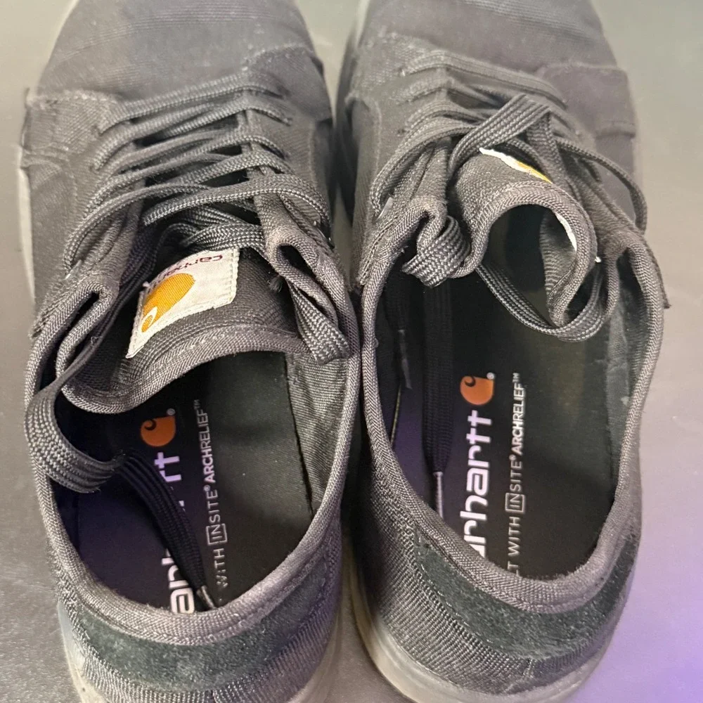 Carhartt Detroit Nano Toe Canvas Mens Work Sneakers Size 7.5 Black Lace Up